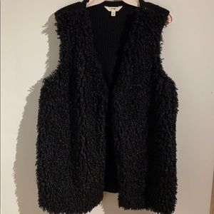 Fuzzy faux Sherpa vest